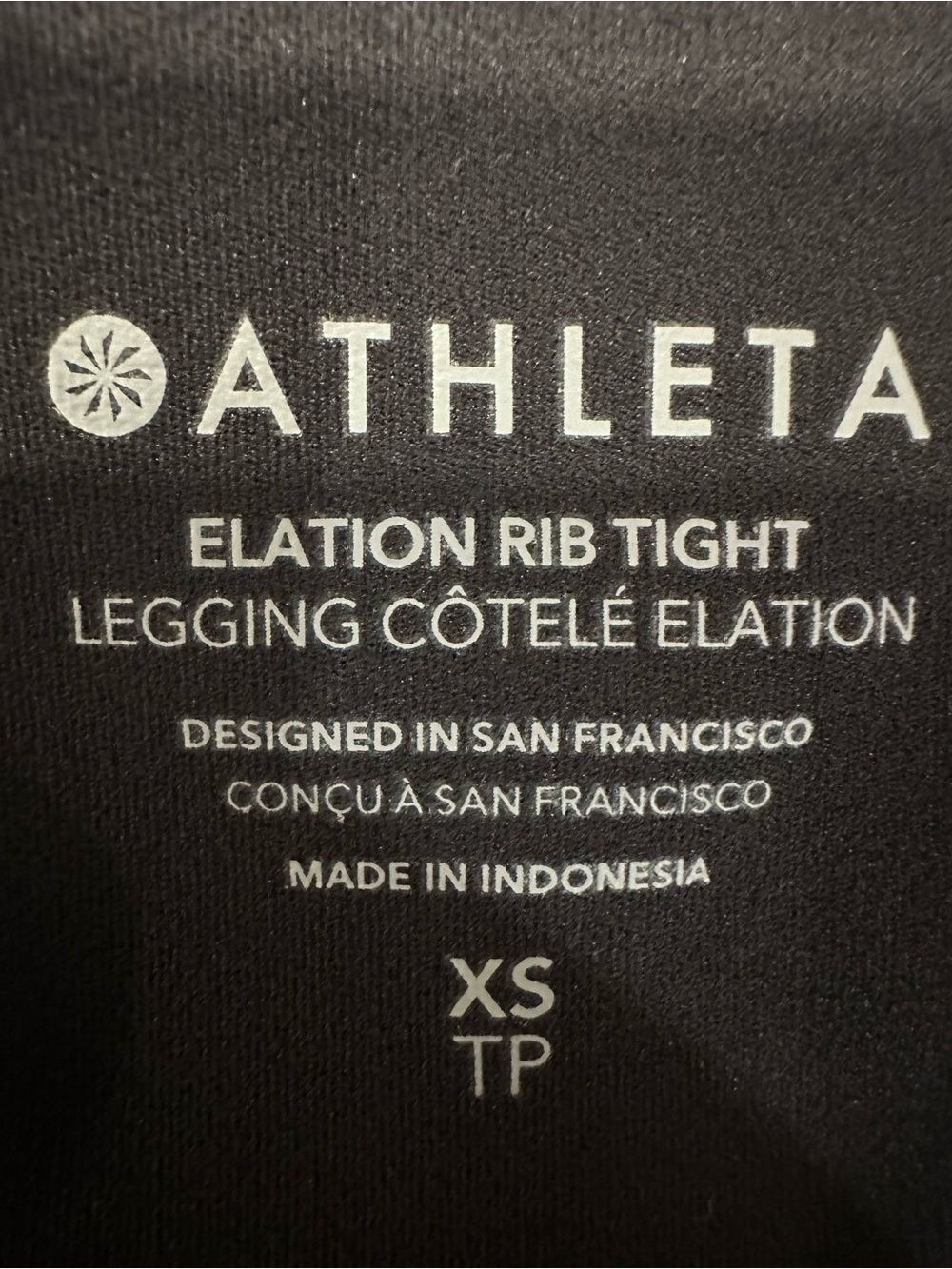 Athleta Elation Rib Tight Leggings Black XS NWT High Rise - Picture 4 of 14